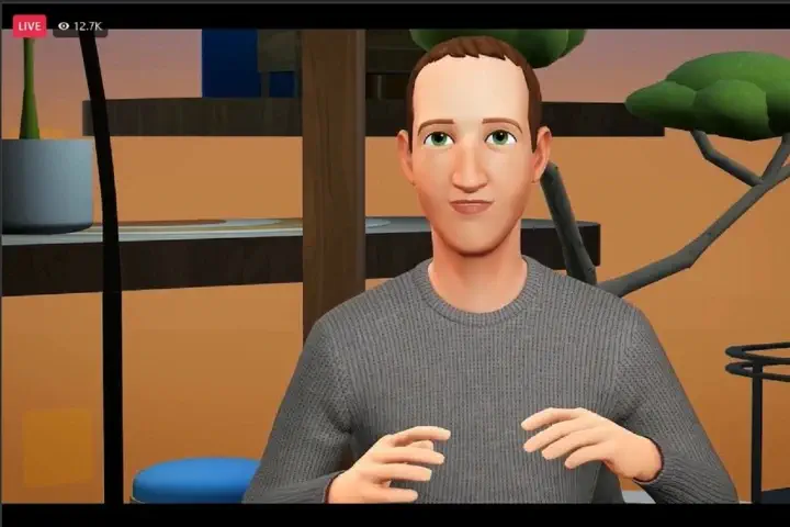 Captura del avatar de Mark Zuckerberg Meta Connect
