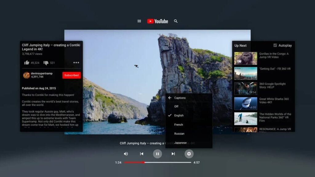YouTube VR Pico 4