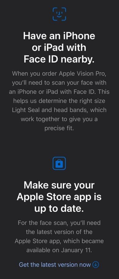 Face ID necesario para poder comprar Apple Vision Pro